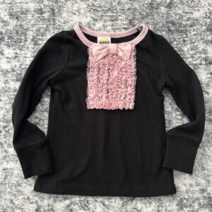 2T Gwen Stefani Harajuku Mini Top No Doubt Lovers Long Sleeve Bow Tie Black Pink
